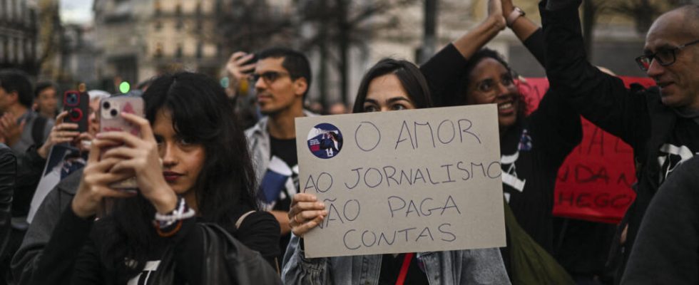 a historic strike by journalists worried about their future