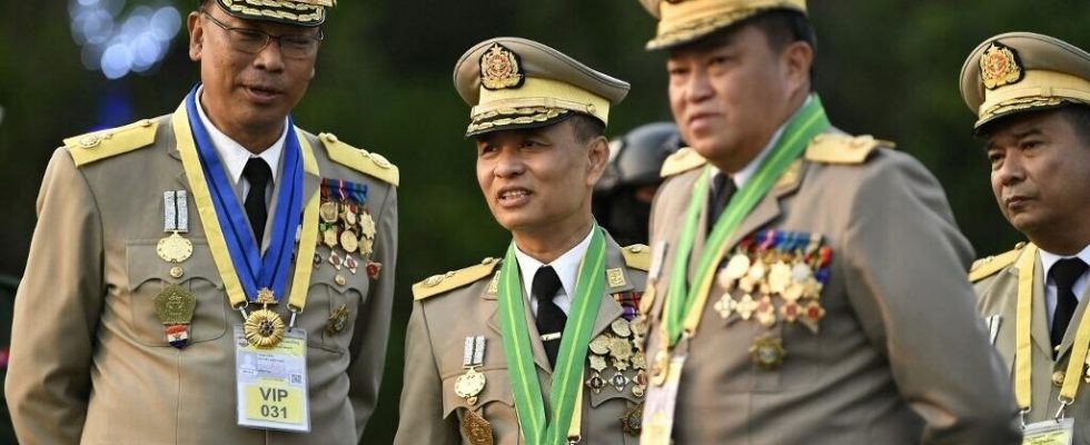 military parade for the ruling junta