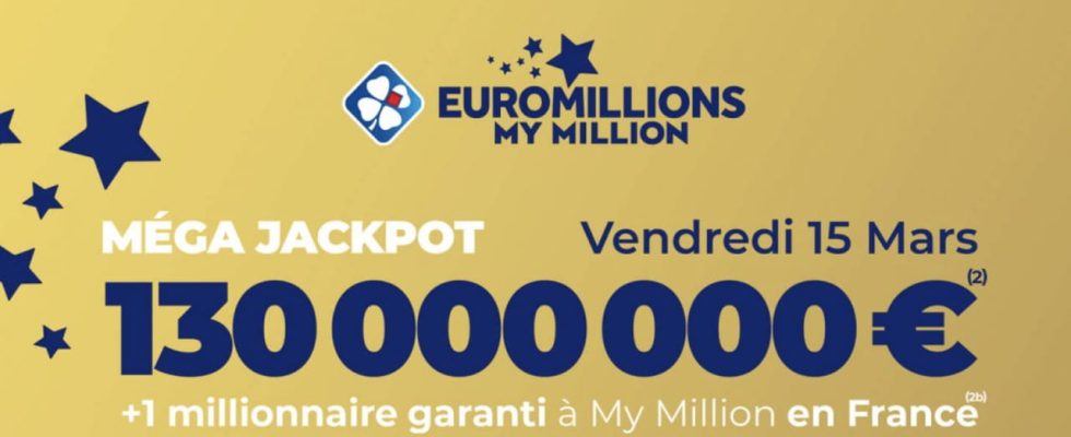 the draw on Friday March 15 2024 130 million euros