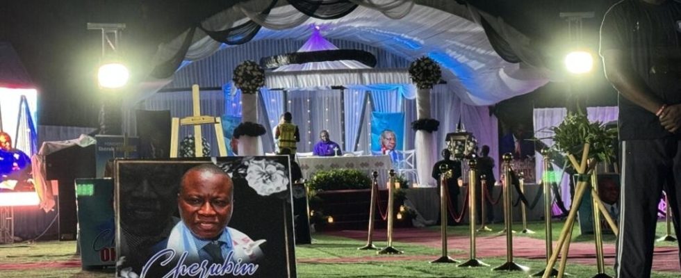 the funeral of opponent Cherubin Okende began eight months after