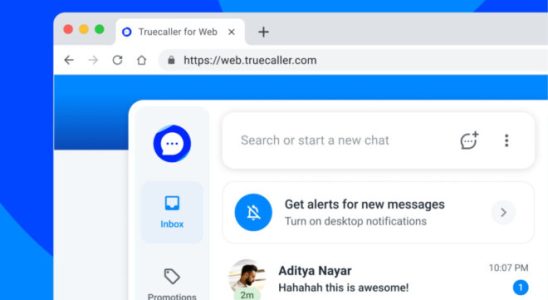 A web client for Truecaller is now available