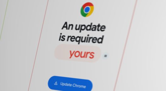 Be wary if a screen asks you to update Chrome