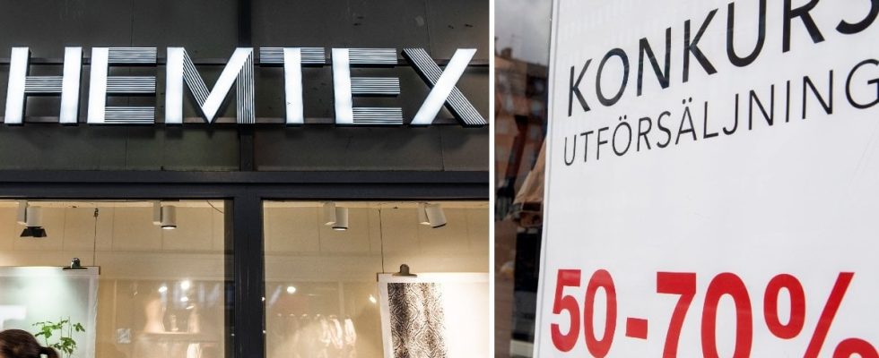Hemtex store goes bankrupt due to bad finances