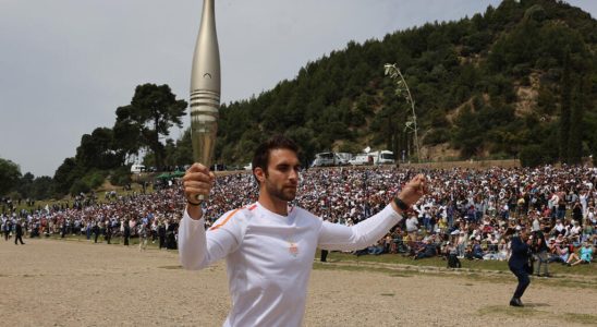 the Olympic flame lit in Greece begins its journey to