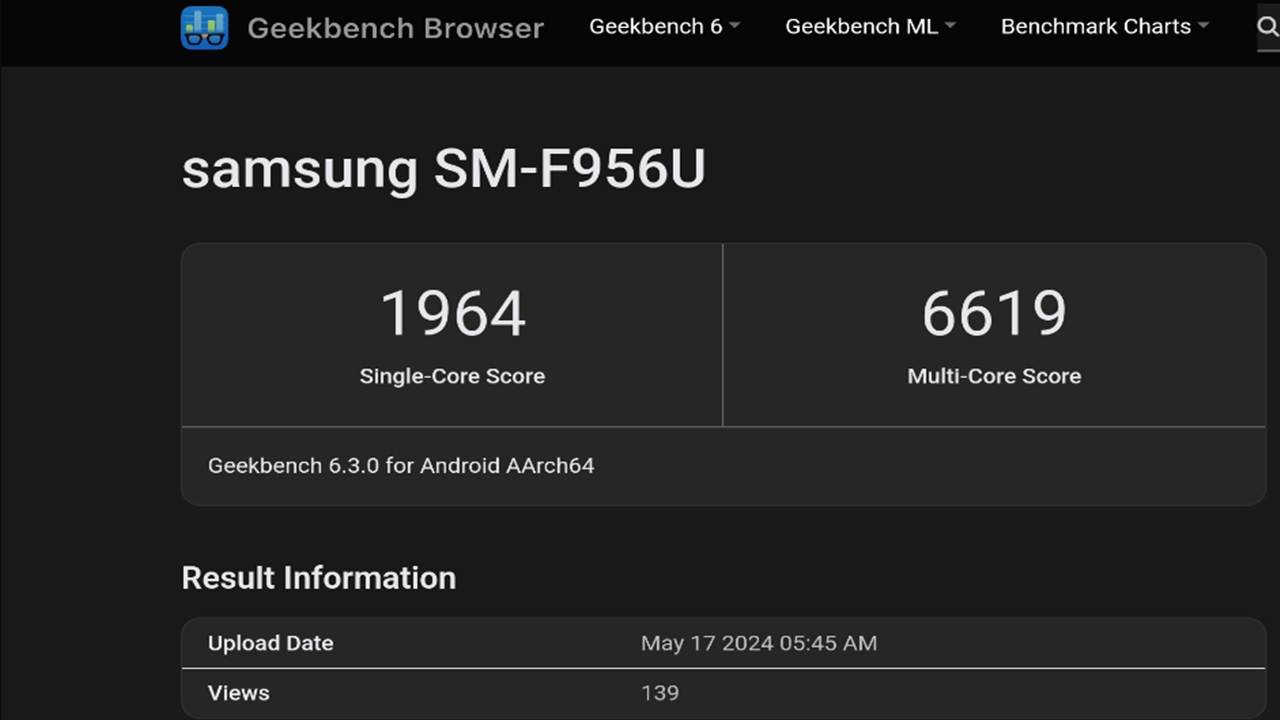 1716038737 47 Galaxy Z Fold 6 Geekbench Performance Results Announced
