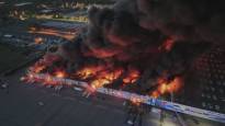 A large shopping center in Warsaw was destroyed in a