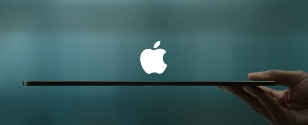 Apples advertising for the new iPad Pro presented on May