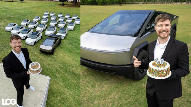 MrBeast is giving away 26 different Teslas to celebrate his