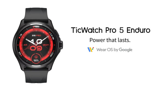 TicWatch Pro 5 Enduro smart watch model introduced