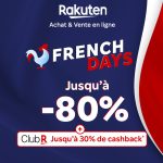 Up to 80 discount for French Days at Rakuten