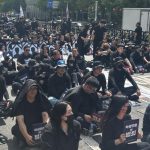 demonstration against President Yoon Suk yeols anti worker policies