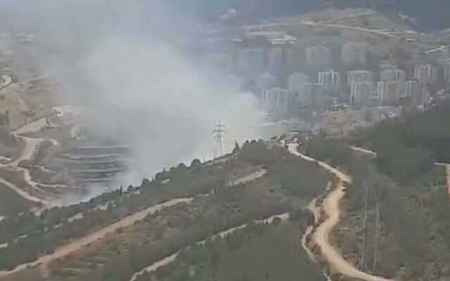 Breaking news Forest fire in Izmir A large number