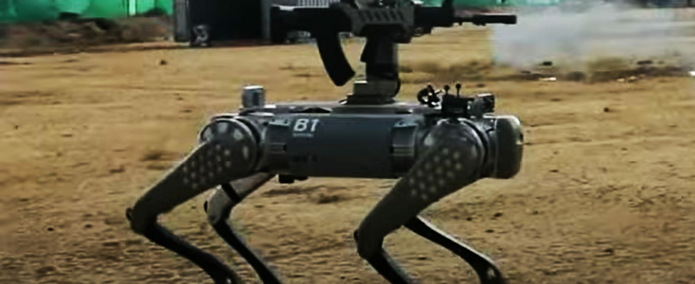 China to use robot dogs armed with machine guns and