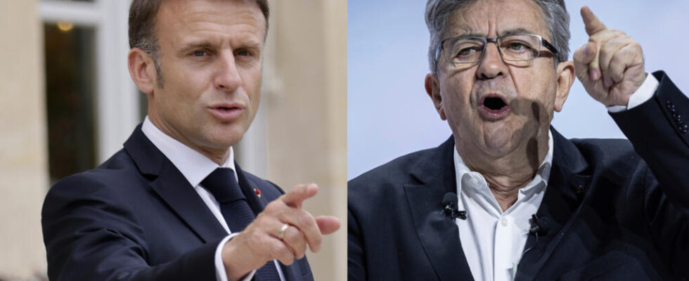 Emmanuel Macron and Jean Luc Melenchon the two polluters of the