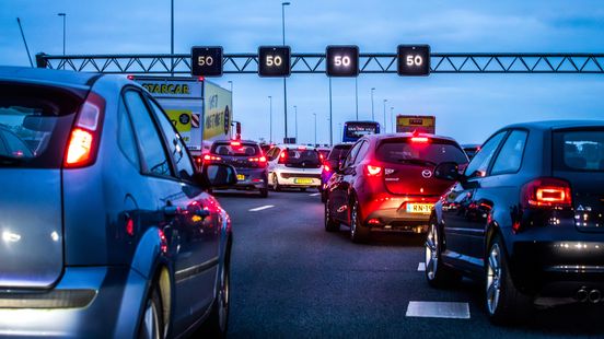 Heavy traffic jam due to A12 roadworks delays of almost