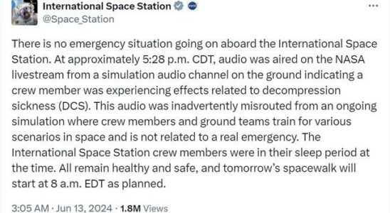 NASA accidentally broadcast it on live broadcast That audio recording