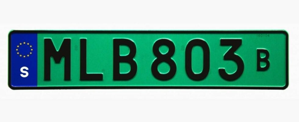 What does a green license plate mean Here is the