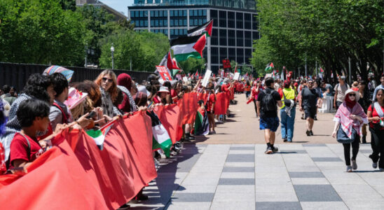 a demonstration in support of Gaza brings together thousands of