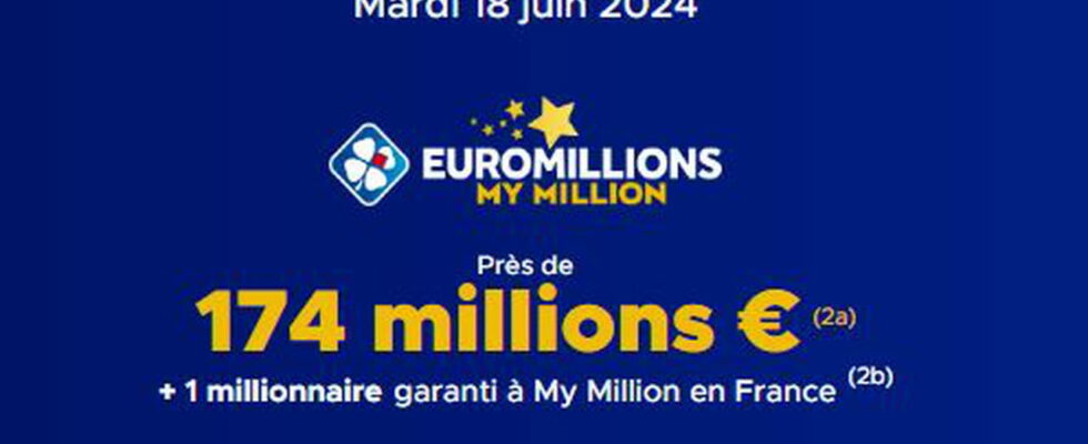 the draw of this Tuesday June 18 2024 174 million