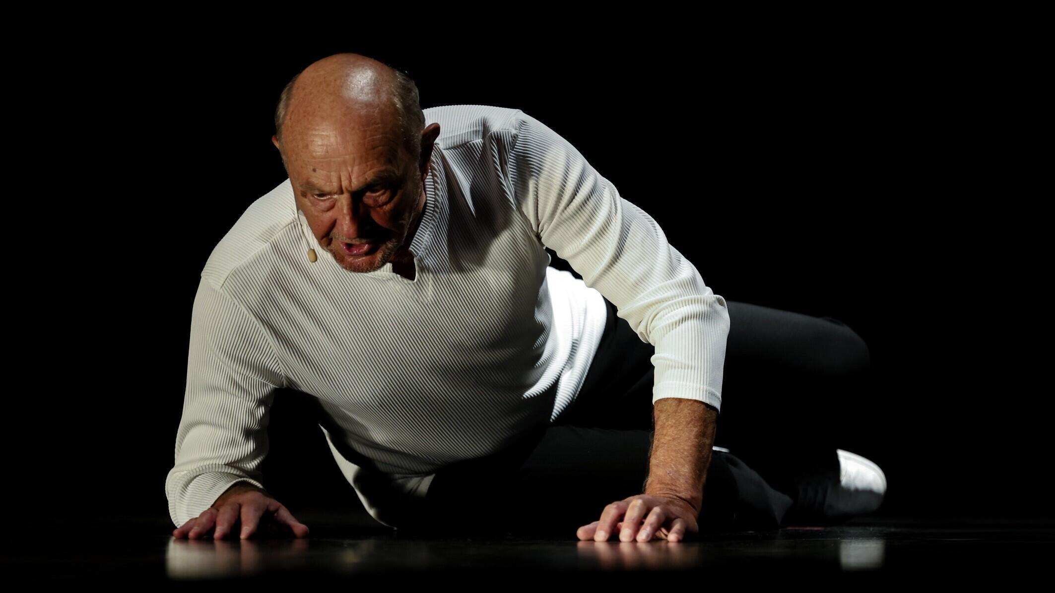 Actor and director Yves Marc in his show “Public: user guide? Or the art of being a spectator”, presented at the Théâtre Transversal on the occasion of the Avignon Off Festival 2024.