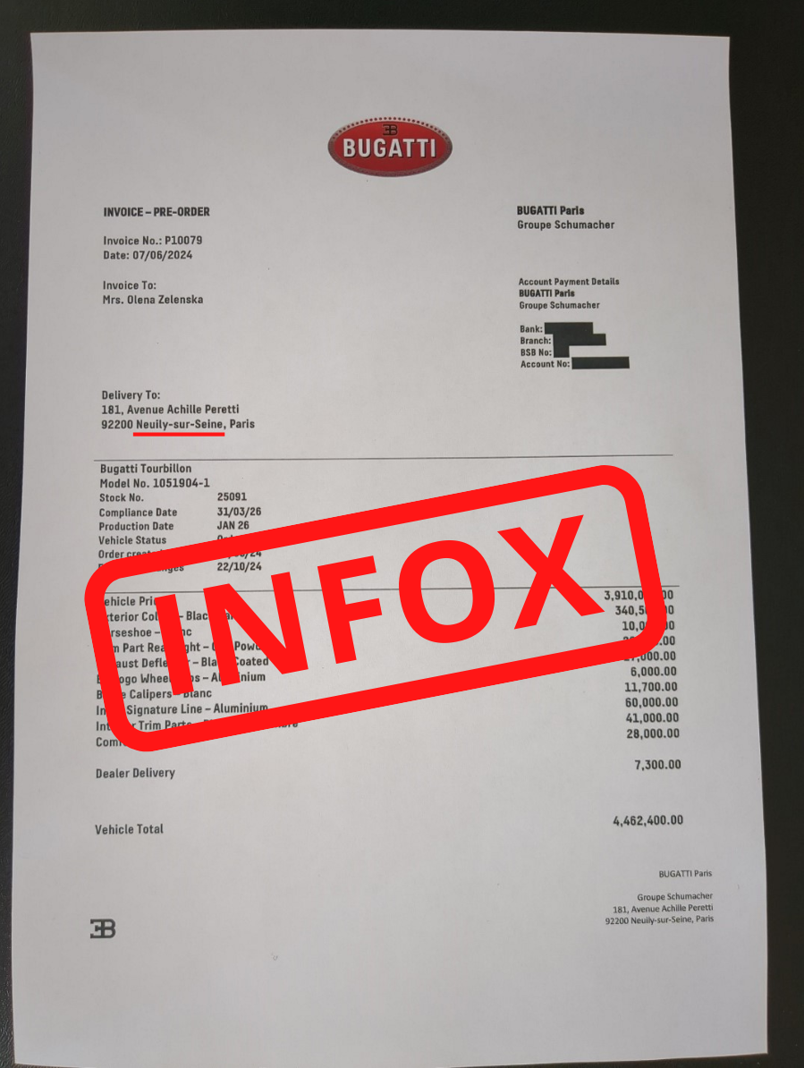 This invoice was fabricated from scratch.