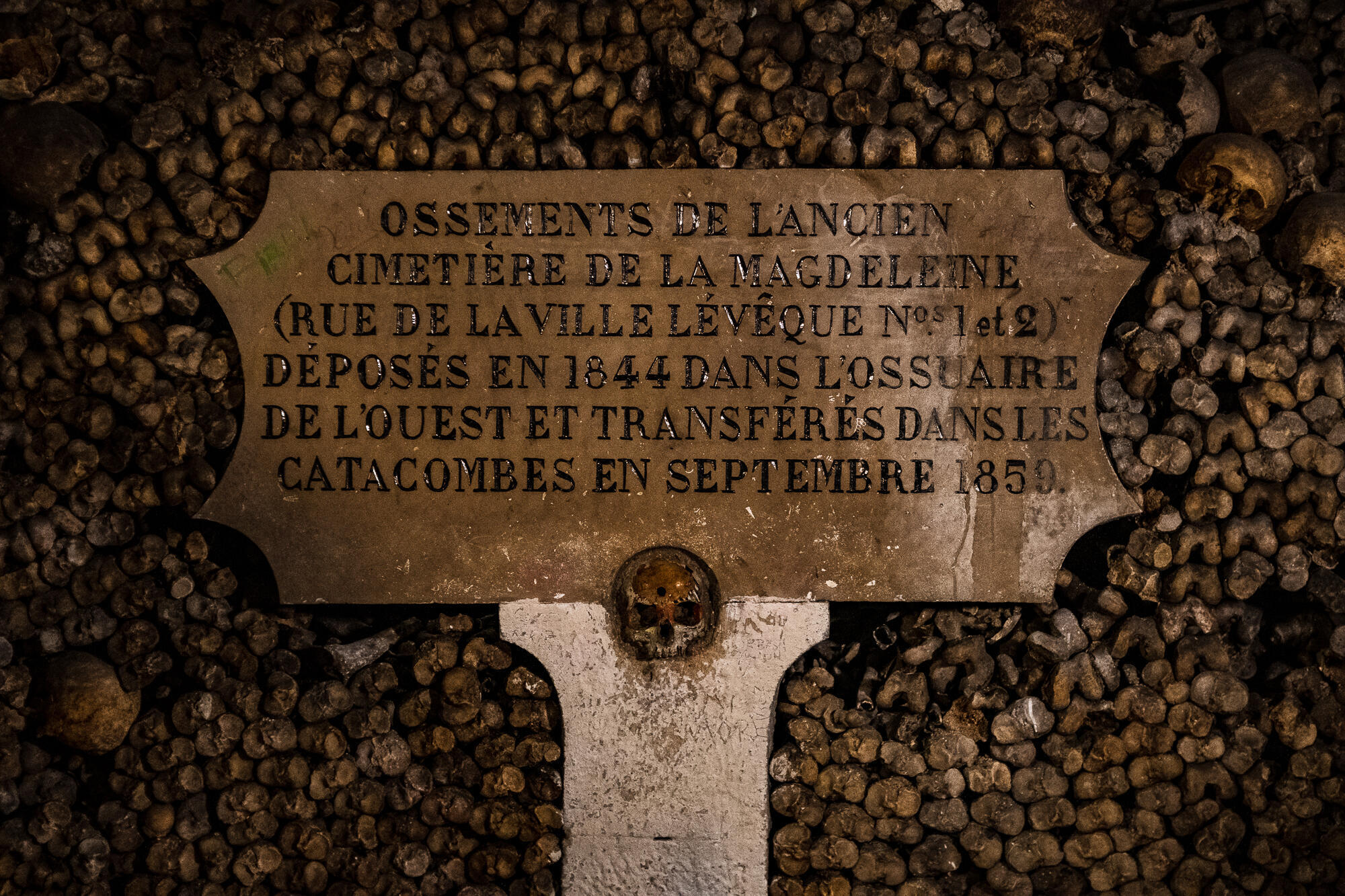 In the catacombs of Paris, April 2024