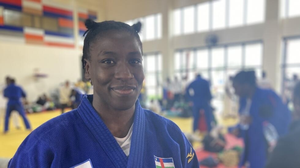 Central African Nadia Guimendego, before the judo tournament of the 2023 African Games.