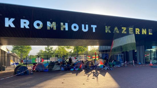 Activists camp out at the Royal Netherlands Army headquarters in