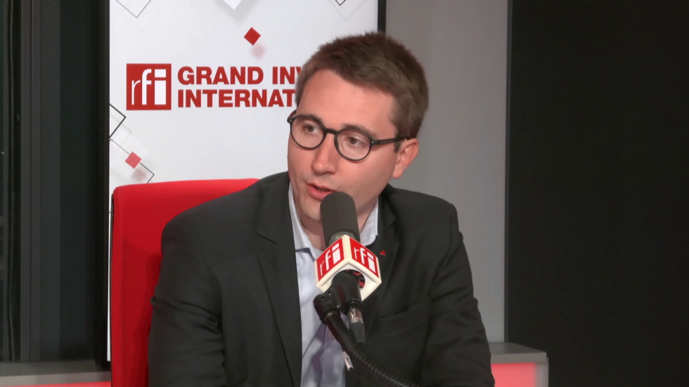 Antoine Léaument, outgoing deputy of La France Insoumise / New Popular Front of Essonne, in the RFI studio on July 3, 2024.