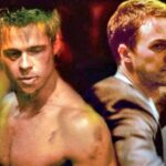 In a Fight Club scene Brad Pitt and Edward Norton