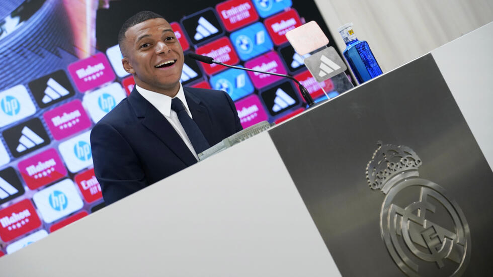 Real Madrid have presented French striker Kylian Mbappé as a new arrival in the team, on July 16, 2024.