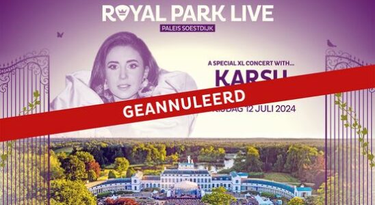 Performances at Royal Park Live at Paleis Soestdijk tonight cancelled