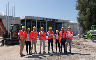 Rimini Fair IEG construction site for two new temporary structures