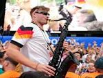 The German supporter who plays the saxophone has become a