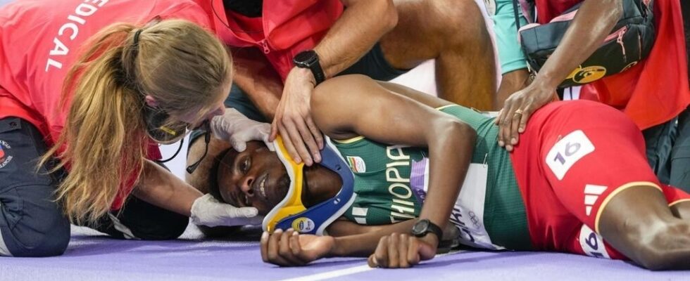 2024 Olympics Ethiopian Lamecha Girma doing well after violent fall