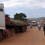 Anger of transporters at the Zambian border