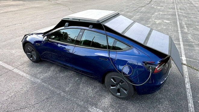 GoSun develops stylish solar panel for electric vehicles