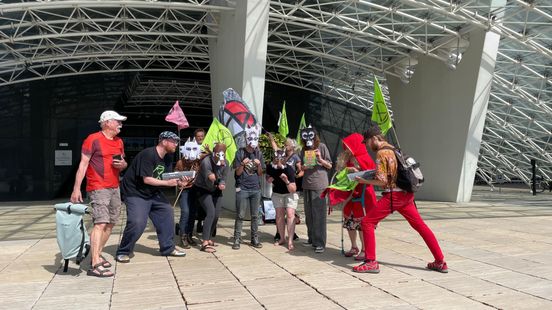 Handful of Little Red Riding Hood protesters at provincial government