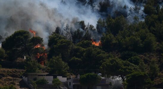 In Greece a devastating fire is getting dangerously close to