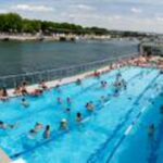 Josephine Baker in Paris a swimming pool on the Seine