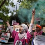 Pro Palestinian protesters in London demand embargo on arms sales to