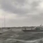 Storm hits Spains Ibiza Island Dozens of luxury boats capsize