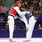 Taekwondo fighter Omar Yaser Ismail fought for Palestine