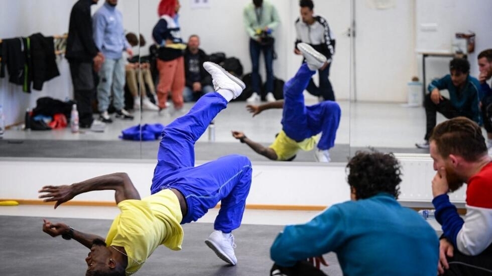 Breakdance training session at Insep for France's representatives at the 2024 Olympic Games.