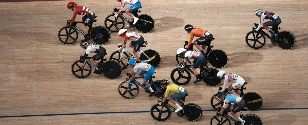 Why is the track raised in track cycling