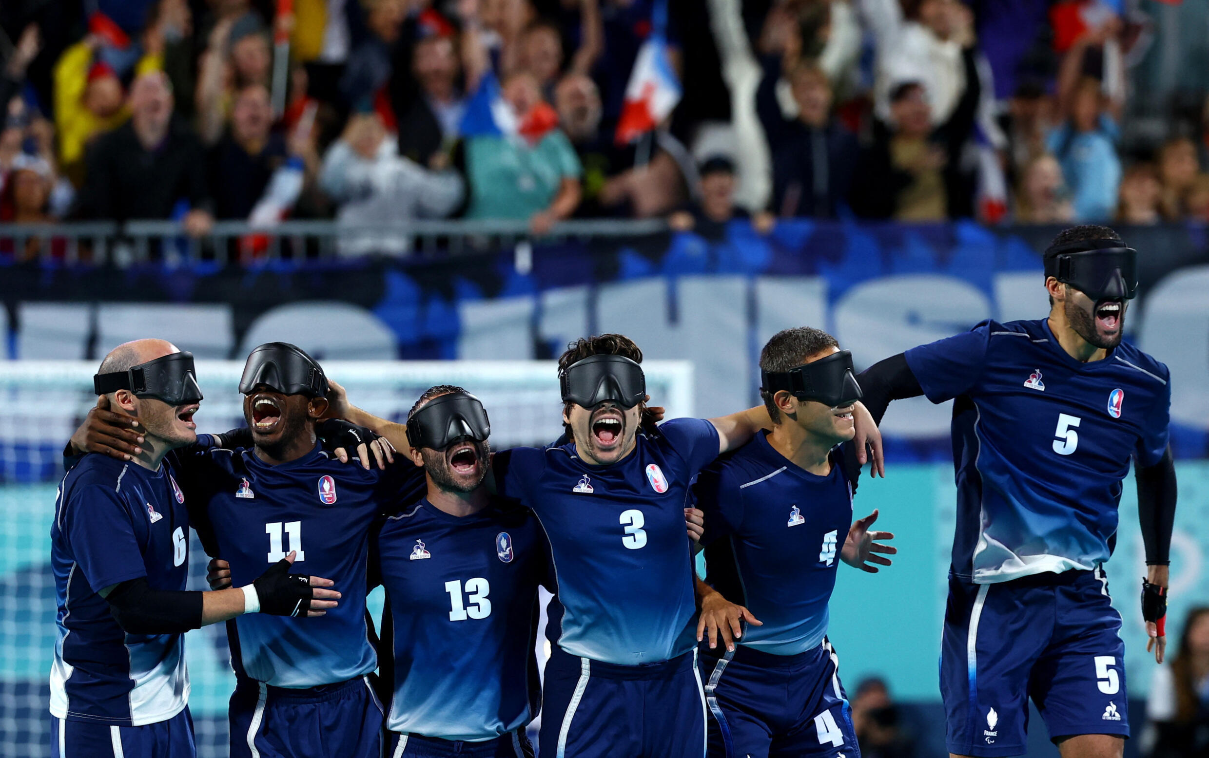 The French blind football team won gold against Argentina on September 7, 2024.