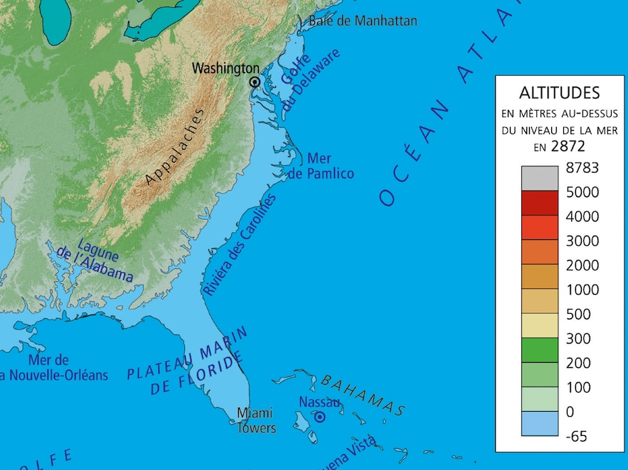 In 2872, Florida disappears under water.