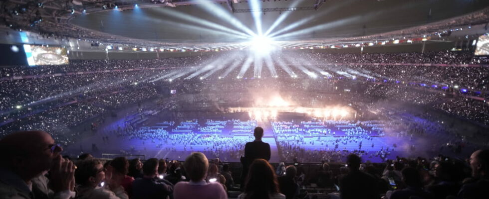 An electro show at the Stade de France