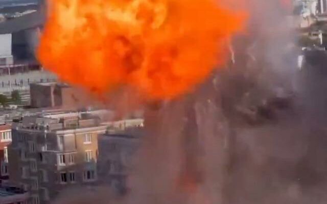 Fearful moments in Paris Explosion on rooftop 2 people injured