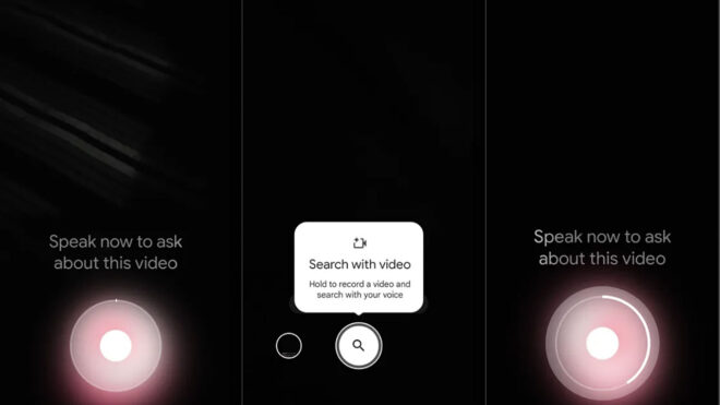 Google Lens video search feature is available